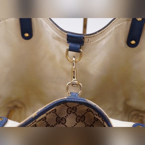 AZ26❤️ Gucci GG Monogram Canvas Craft Tote Bag - Picture 9 of 14